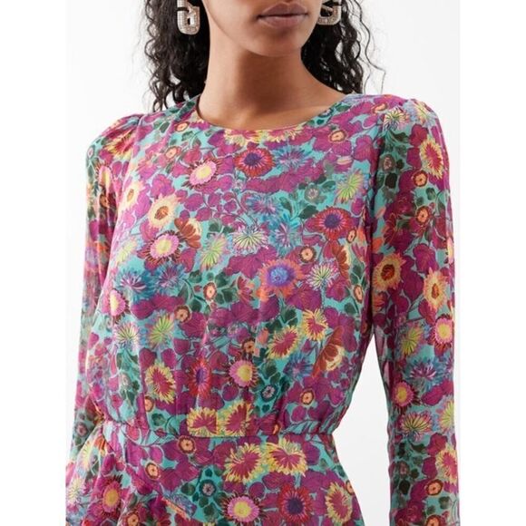 Saloni Jolene floral-print maxi dress US4 - Picture 4 of 10